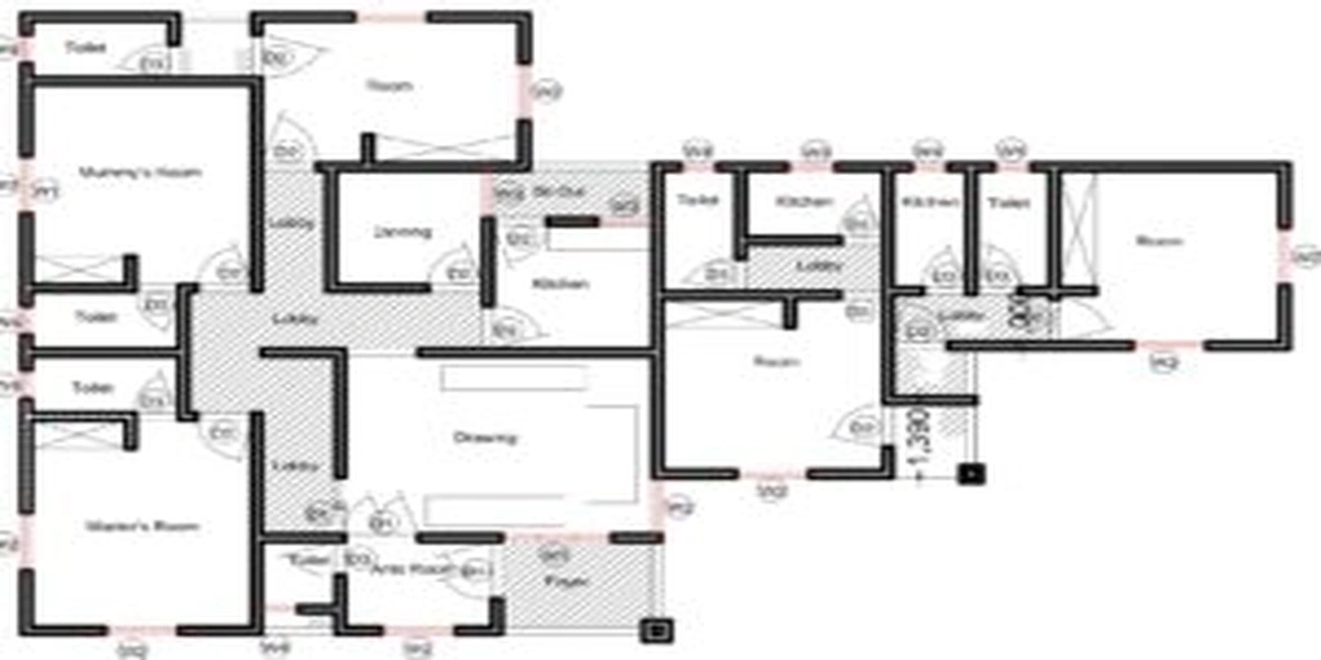 Floor plan for 1 unit of 2 bedrooms and 2 unit of selfcontained