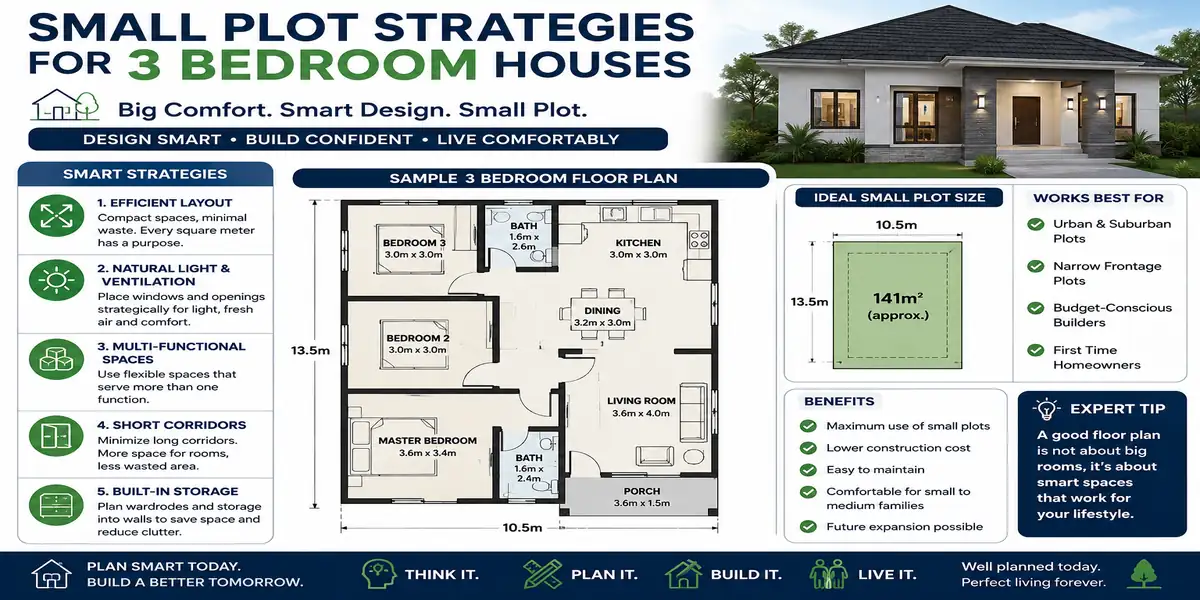 Small Plot Strategies for 3 Bedroom Houses