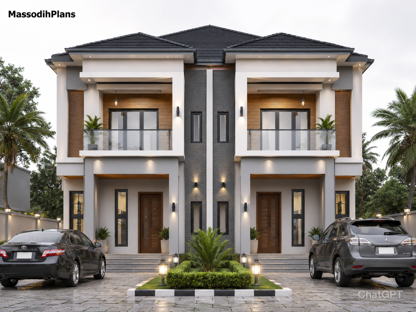 4 Bedroom Duplex Plan for 100x150 Plot in Nigeria
