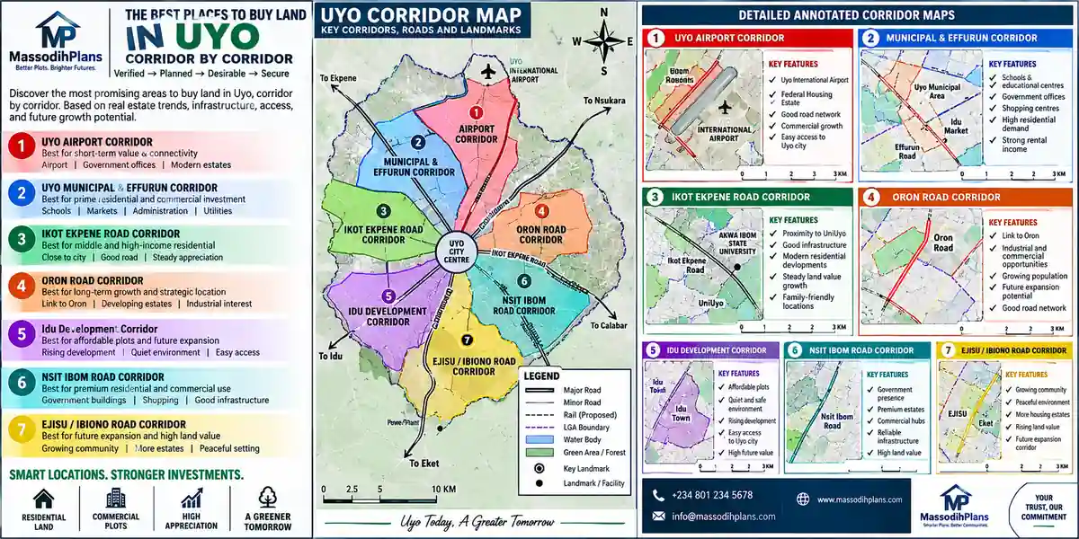 The Best Places to Buy Land in Uyo: Corridor by Corridor