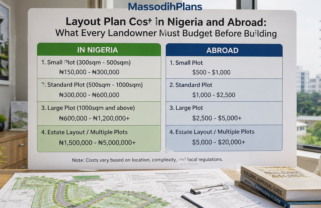 Layout Plan Cost in Nigeria and Abroad: What Every Landowner Must Budget Before Building