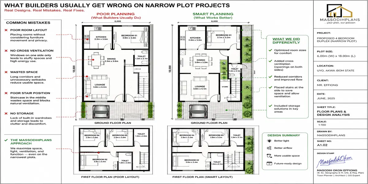 narrow plot design