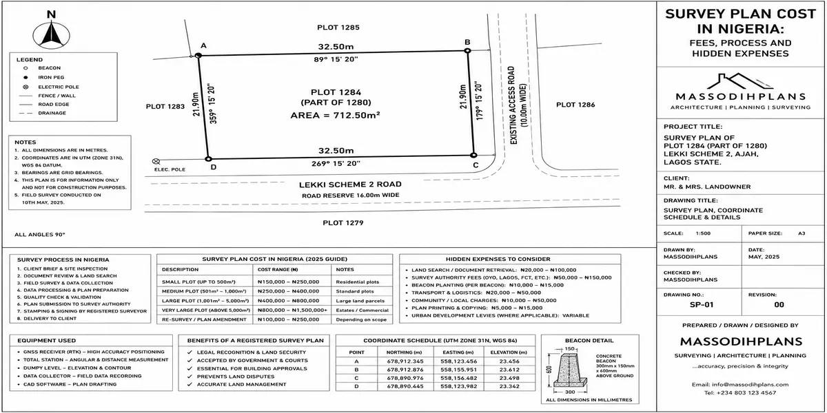 Survey Plan Cost in Nigeria: Fees, Process and Hidden Expenses