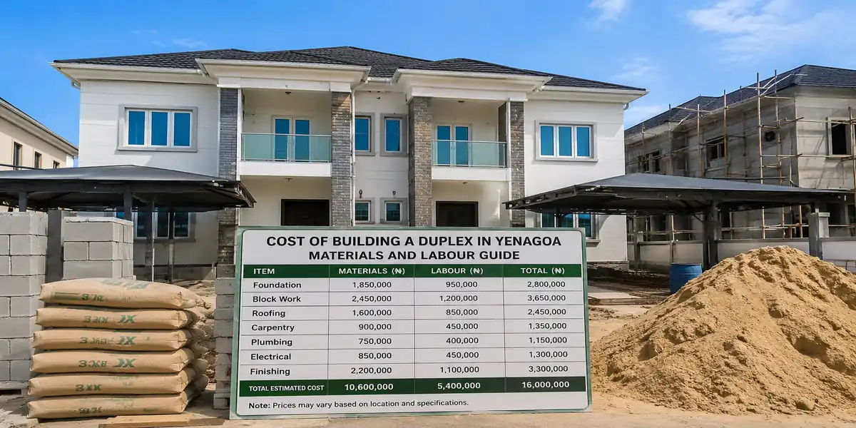 Cost of Building a Duplex in Yenagoa: Materials and Labour Guide