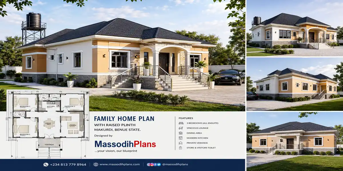 Nigerian House Plans for Family Homes in Makurdi, Benue State, Nigeria