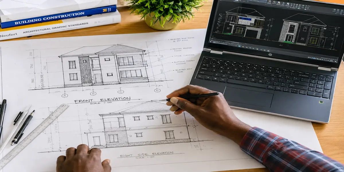 How to Draw Building Elevations Step by Step (Manually and in AutoCAD)