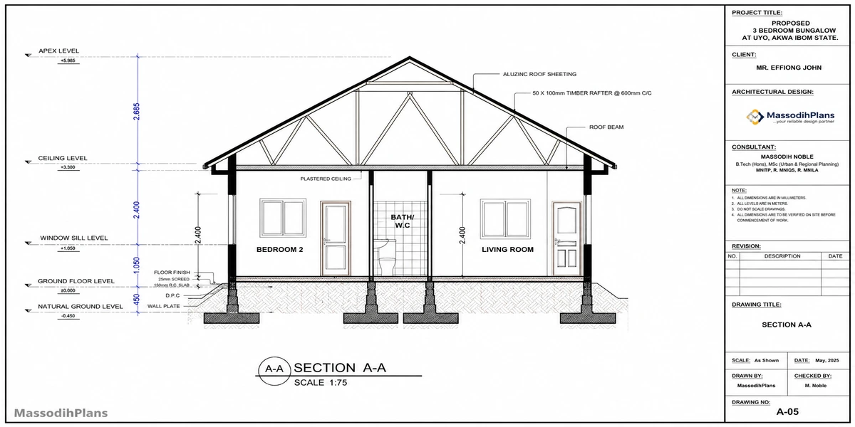 Section-a-a plans Design