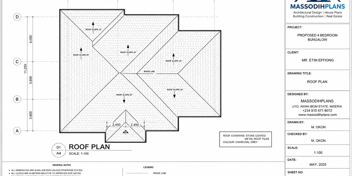 roofing plan for 4 bedrooms