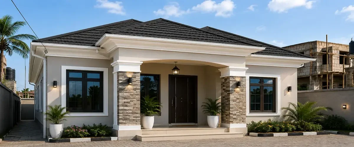 Illustrative house-plan example for Nigerian residential house plan for a small urban plot