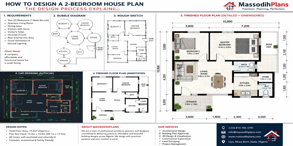 How to Design a 2 bedroom floor plans house design process