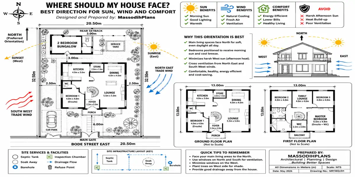 Site analysis for house orientation plan