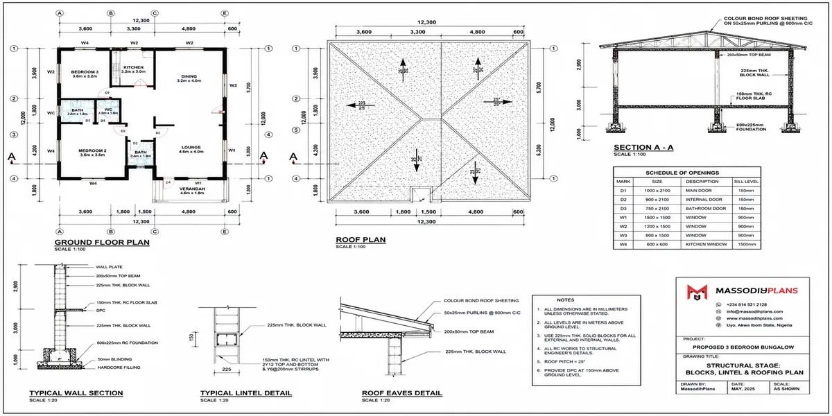Structural Stage: Blocks, Lintel, and Roofing