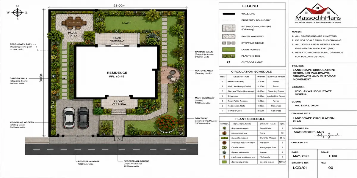 Landscape Circulation: Designing Walkways, Driveways and Outdoor Movement