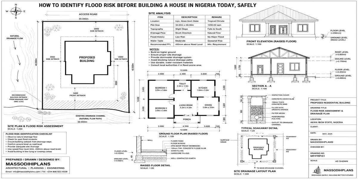 How to Identify Flood Risk Before Building a House in Nigeria Today, Safely