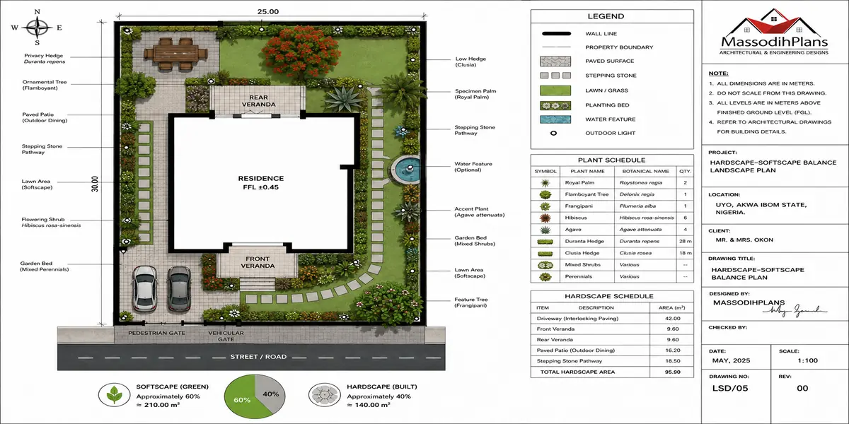 Hardscape–Softscape Balance