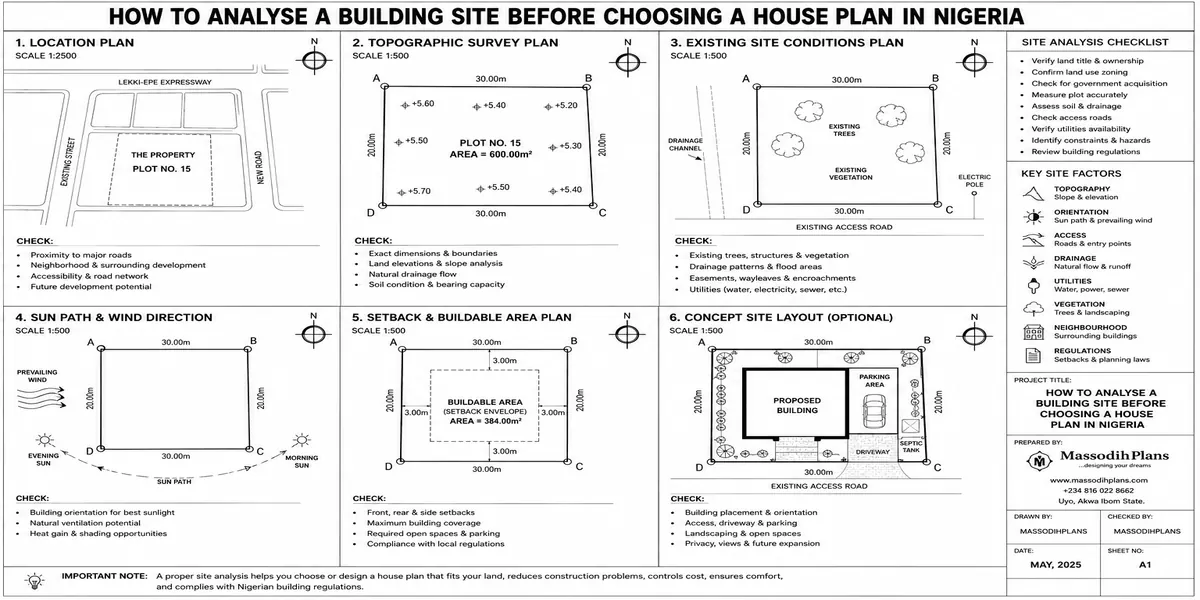 How to Analyse a Building Site Before Choosing a House Plan in Nigeria