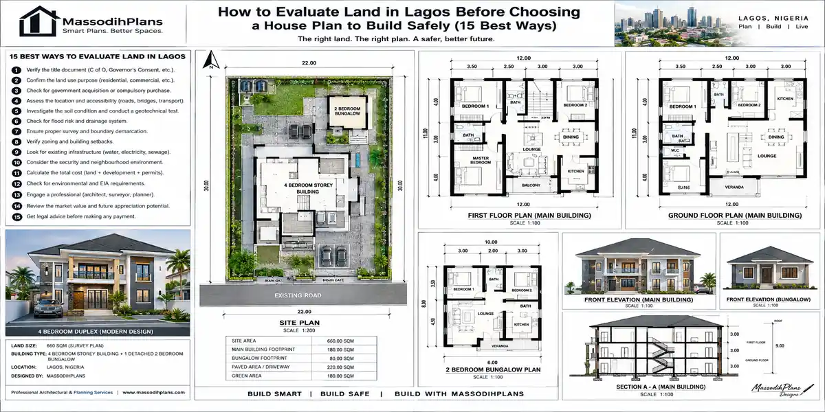 How to Evaluate Land in Lagos Before Choosing a House Plan to Build Safely (15 Best Ways)