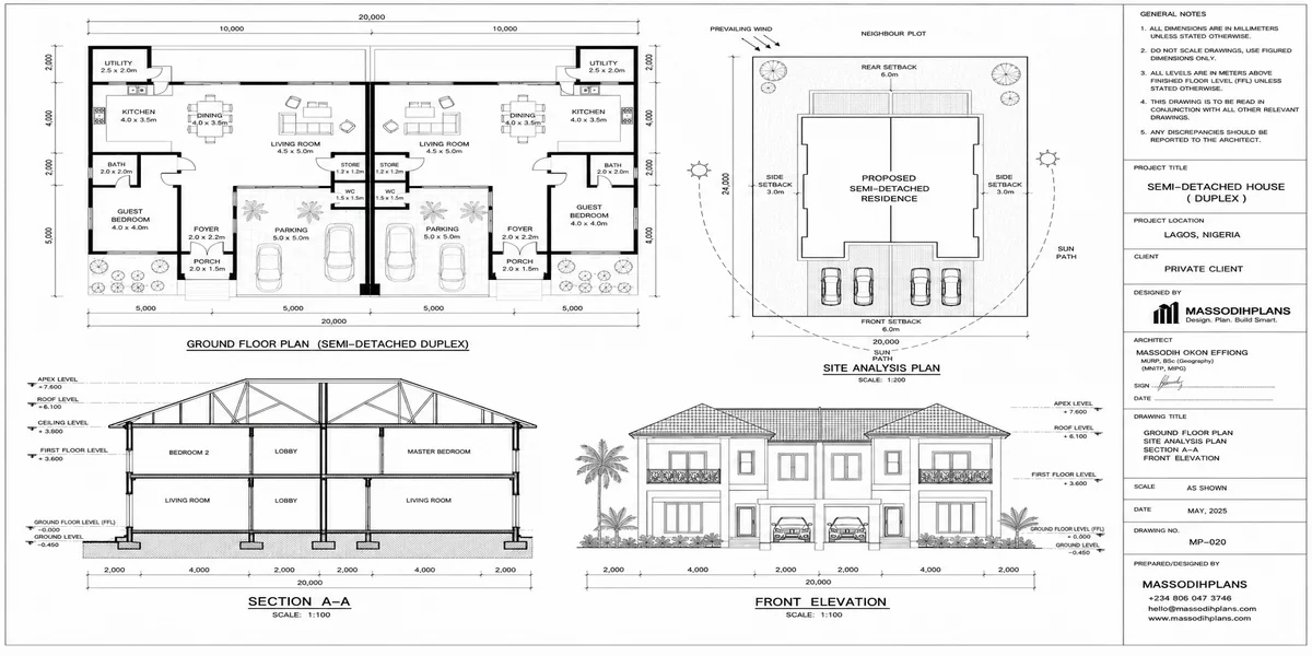 Semi-Detached House Plans: Modern Duplex and Bungalow Designs With Shared Walls, Dimensions, Costs and Layout Ideas