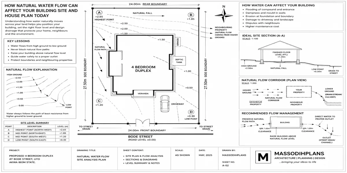 How Natural Water Flow Can Affect Your Building Site and House Plan Today