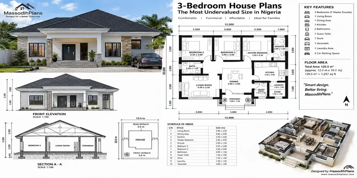 3-Bedroom House Plans: The Most Undervalued Size in Nigeria