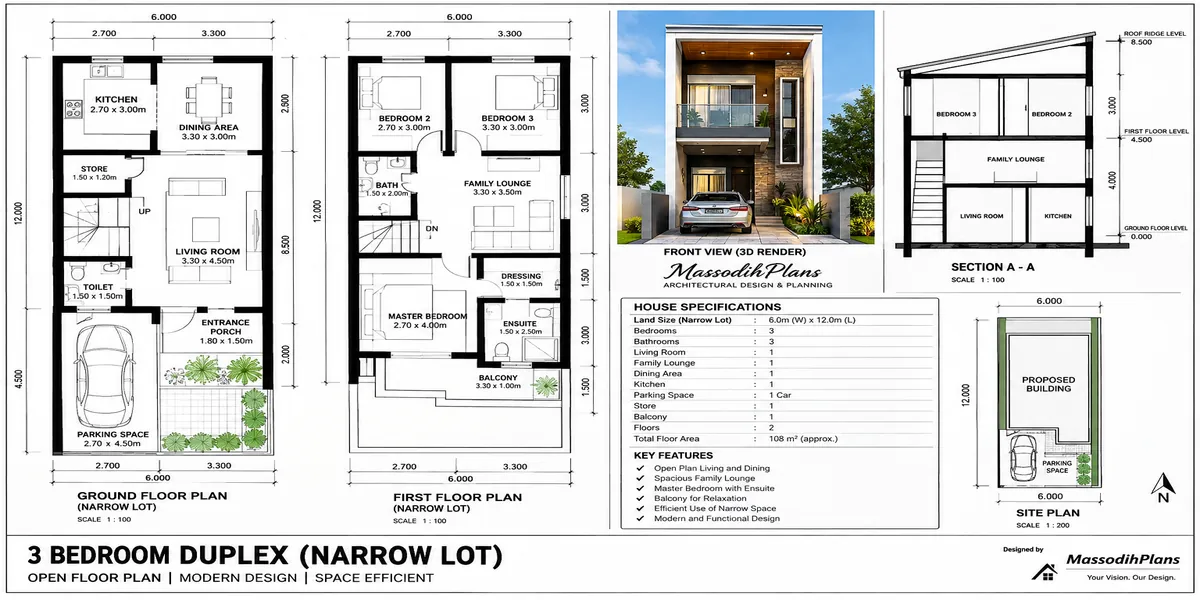 House Plans for Narrow Lots