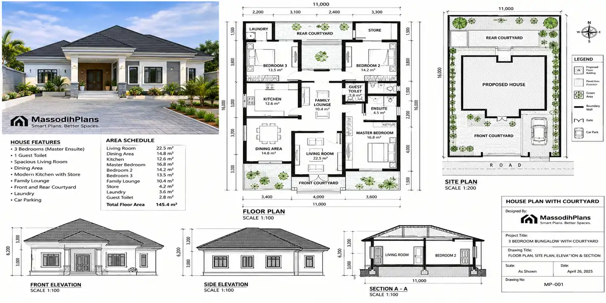 House Plans With Courtyard