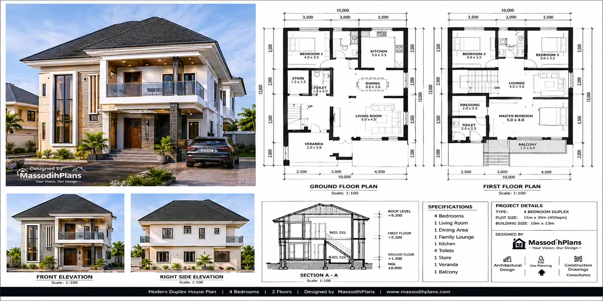 Modern Duplex House Plans