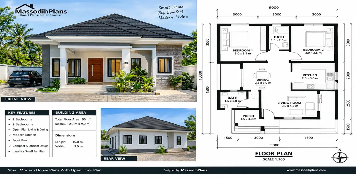 Small Modern House Plans With Open Floor Plan