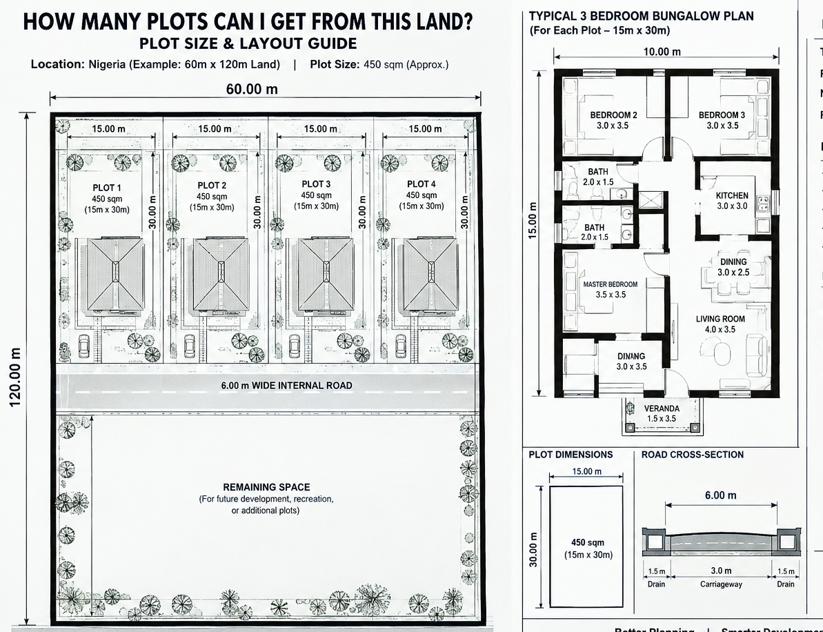 How many plots can you get from 2 hectares of land