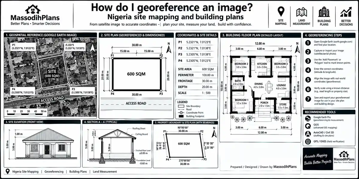 How do I georeference an image? Nigeria site mapping and building plans