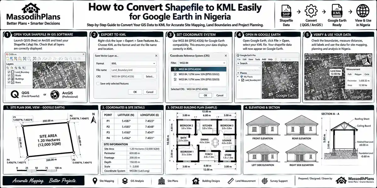 How Do I Convert Shapefile to KML? — Nigerian GIS and Site Mapping Tutorial